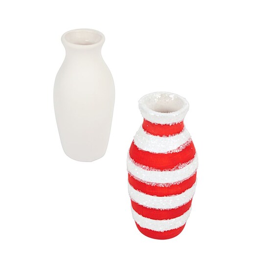 Colorations; Colorations Decorative Ceramic Vases, Set of 12, Small, Unfinished, Coated On Inside, Gift, DIY, Ready to Decorate, Arts & Crafts, Craft Project, Nature Projects, Ages 5 & Up; Category:Color Your Own; Image:1